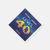 Grappige 40e Verjaardag Retro 80s Spel Scherm Cust Servet (Hoek)