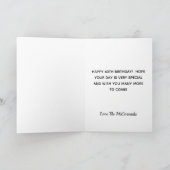 Grappige 40e verjaardag roze glitter ballonnen naa kaart (Binnen)