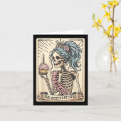 Grappige 40e Verjaardag Skeleton Tarot Kaart Retro (Gele Bloem)