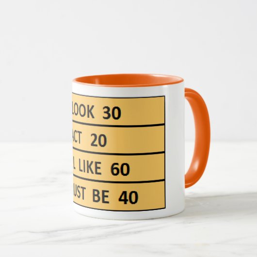 grappige 40e verjaardag Veertigste midlife crisis Mok (Voorkant rechts)