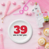 Grappige 40e verjaardag veroudering volwassen draa papieren bordje (Feest)
