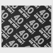 Grappige 40e verjaardag voor haar cadeaupapier (Vlak)