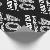 Grappige 40e verjaardag voor haar cadeaupapier (Hoek)