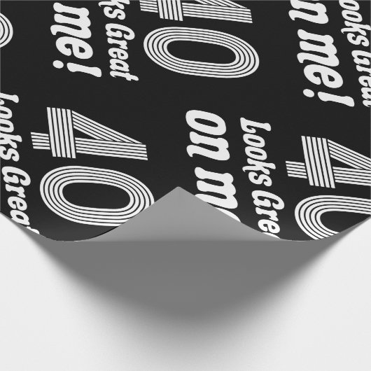 Grappige 40e verjaardag voor haar cadeaupapier (Hoek)