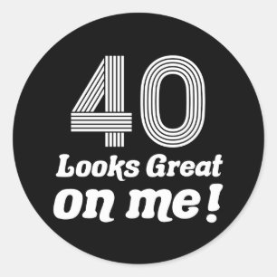 Grappige 40e verjaardag voor haar ronde sticker