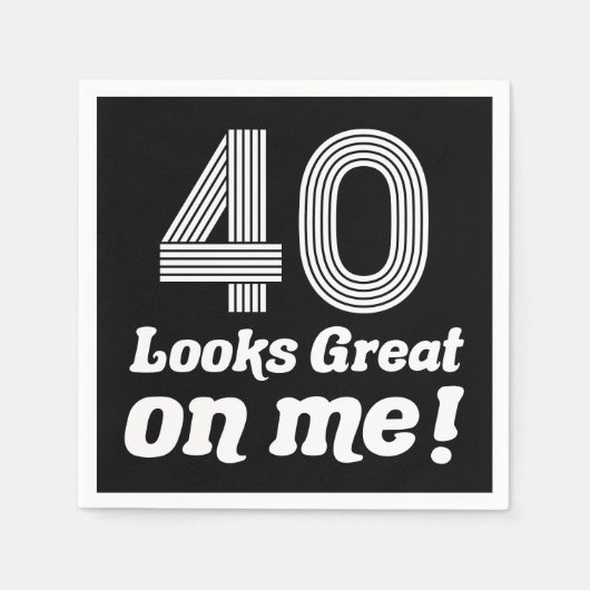 Grappige 40e verjaardag voor haar servet (Voorkant)