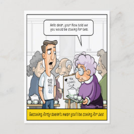 Grappige 40e verjaardag wenskaart briefkaart