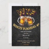 Grappige 40e verjaardag WTF Wie wordt er 40 Sarcas Kaart (Voorkant)