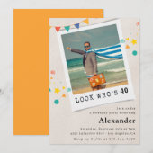 Grappige 40e verjaardagsuitnodigingen Mannen Leuke Kaart (Voorkant / Achterkant)