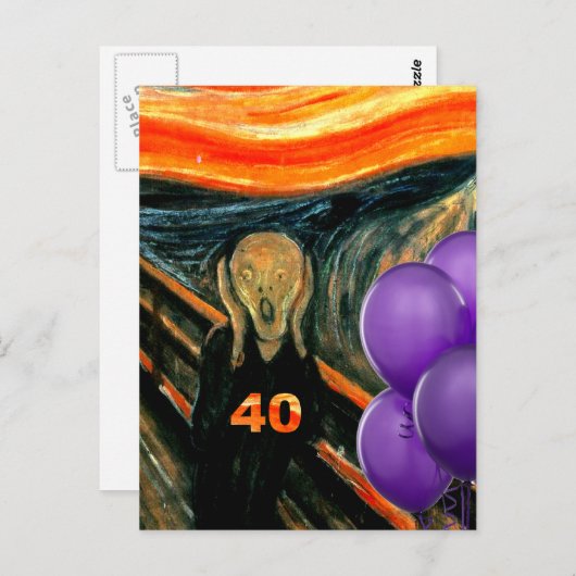 Grappige 40ste Verjaardag Briefkaart (Voorkant / Achterkant)