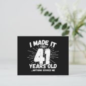 Grappige 41e verjaardag citaat sarcastisch 41 jaar briefkaart (Staand voorkant)