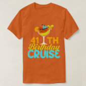 Grappige 41e Verjaardag Cruise T-shirt (Design voorkant)