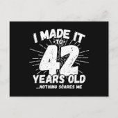 Grappige 42e verjaardag citaat sarcastisch 42 jaar briefkaart (Voorkant)