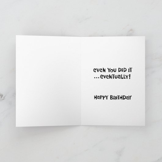 Grappige 43e verjaardag kaart (Binnen)