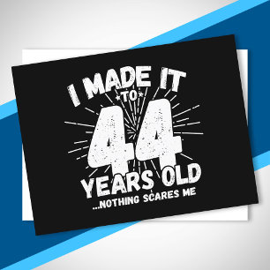 Grappige 44e verjaardag citaat sarcastisch 44 jaar briefkaart