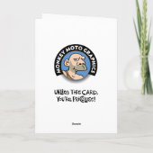 Grappige 44e verjaardag: taart met vuur kaart (Achterkant)