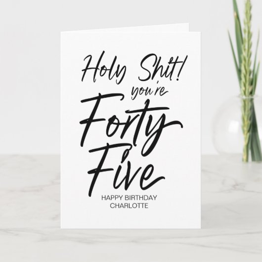 Grappige 45e Gelukkige Verjaardag Vijfenveertig vo Kaart (Voorkant)