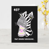 Grappige 45e Kaart — 45? bespottelijk (Gele Bloem)
