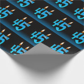 grappige 45e verjaardagskaarsen met oogballen cadeaupapier (Hoek)