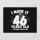 Grappige 46e verjaardag citaat Sarcasme 46 jaar ou Briefkaart (Voorkant)