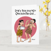 Grappige 46e verjaardag Kaart voor mannen (Gele Bloem)