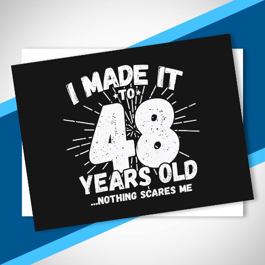 Grappige 48e verjaardag citaat sarcastisch 48 jaar briefkaart