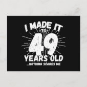 Grappige 49e verjaardag citaat sarcastisch 49 jaar briefkaart (Voorkant)