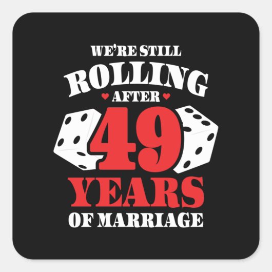 Grappige 49e verjaardag koppels getrouwd 49 jaar vierkante sticker (Voorkant)