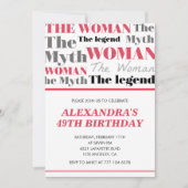 Grappige 49e verjaardag nodigt haar Myth Legend ui Kaart (Voorkant)