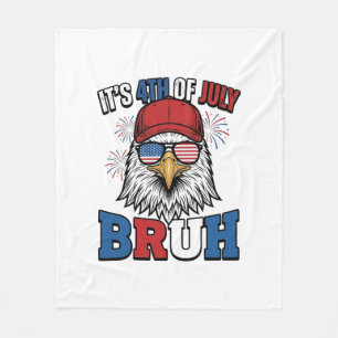 Grappige 4 juli Adelaar Bruh Patriottische Shirt O Fleece Deken