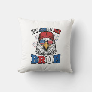 Grappige 4 juli Adelaar Bruh Patriottische Shirt O Kussen
