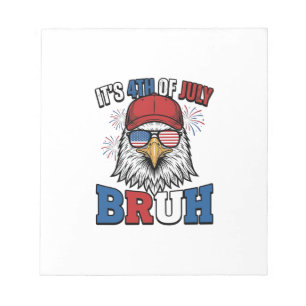 Grappige 4 juli Adelaar Bruh Patriottische Shirt O Notitieblok