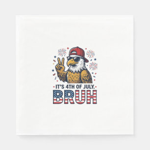 Grappige 4 juli Adelaar Bruh Patriottische Shirt O Servet