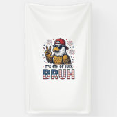 Grappige 4 juli Adelaar Bruh Patriottische Shirt O Spandoek (Verticaal)