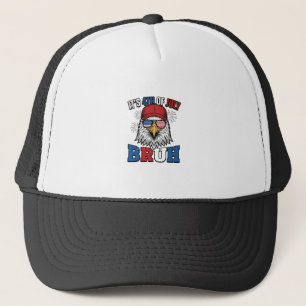 Grappige 4 juli Adelaar Bruh Patriottische Shirt O Trucker Pet