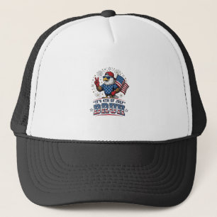 Grappige 4 juli Adelaar Bruh Patriottische Shirt O Trucker Pet