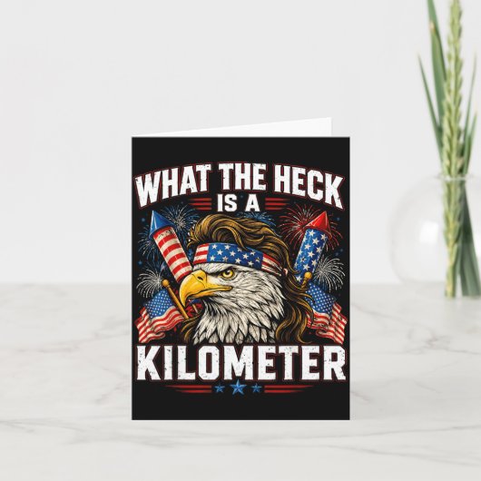 Grappige 4 juli adelaar Wat is toch een Kaart (Voorkant)