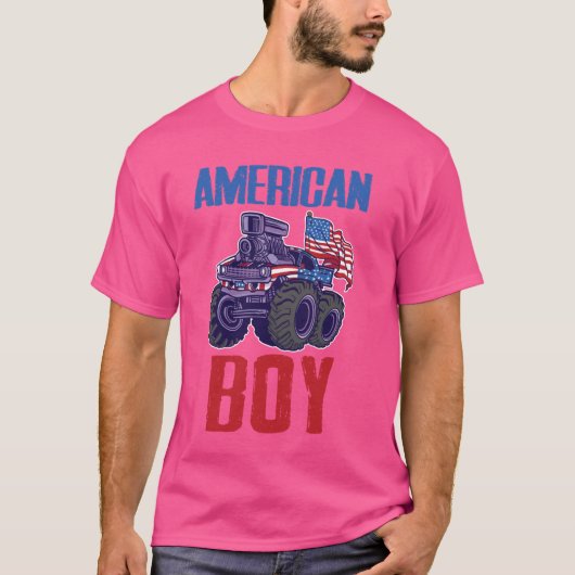 Grappige 4 juli Amerikaanse jongens Kinder T-shirt (Voorkant)