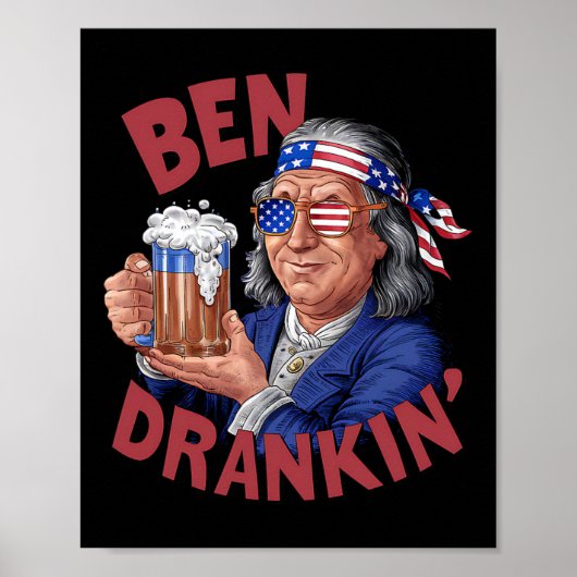 Grappige 4 juli Amerikaanse President partij Frank Poster (Voorkant)
