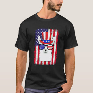 Grappige 4 juli Amerikaanse vlag Patriottische Lla T-shirt