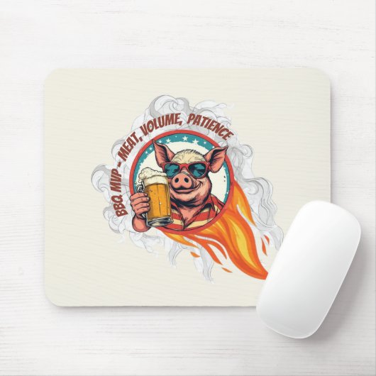 Grappige 4 juli BBQ varkensbiermok | Grillmaster Muismat (Met muis)