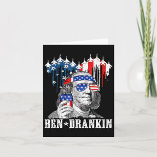 Grappige 4 juli Ben Drankin Patriottisch  Kaart