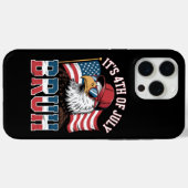 Grappige 4 juli Bruh Patriottische Adelaar Case-Mate iPhone Case (Achterkant (horizontaal))