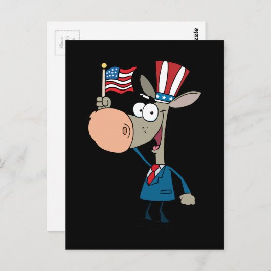 Grappige 4 juli Cartoon Briefkaart (Voorkant / Achterkant)