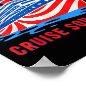 Grappige 4 juli cruise squad 2026 zomer poster (Hoek)