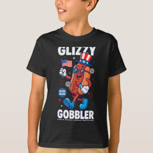 Grappige 4 juli glizzy gobbler stik niet onder t-shirt