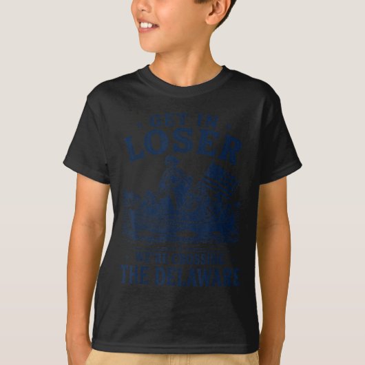 Grappige 4 juli Het oversteken van de Delaware Pat T-shirt (Voorkant)