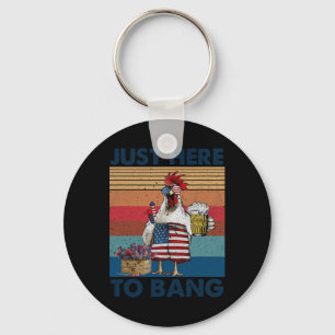 Grappige 4 juli hier om de Amerikaanse vlag te ere Sleutelhanger