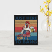 Grappige 4 juli hier om de Amerikaanse vlag te ver Kaart (Gele Bloem)