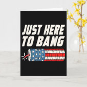 Grappige 4 juli kaart (Gele Bloem)